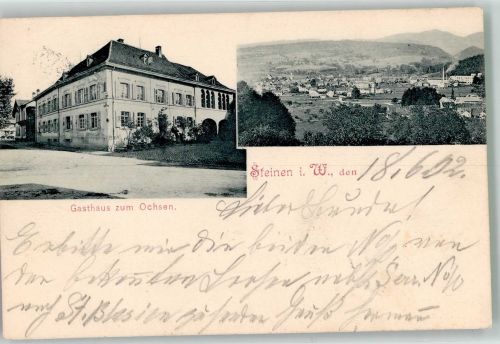 79585 W7853 Steinen , Kr Lörrach 1902 - Gasthaus zum Ochsen