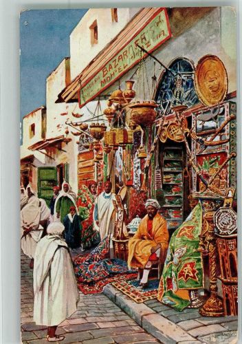 Arabischer Basar Arab. Volkstyp 1908 Künstlerkarte