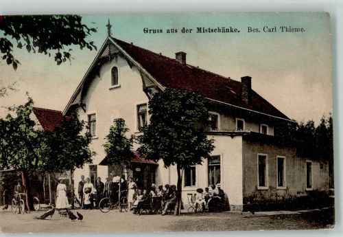 01689 O8256 Weinböhla - Gasthaus Mistschänke Fahrräder Pfau Hühner