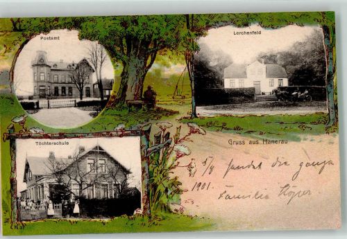 25557 W2215 Hanerau-Hademarschen 1901 - Postamt Töchterschule Lerchenfeld