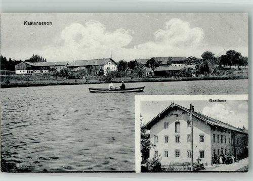 85625 W8019 Kastenseeon , Kr Ebersberg, Oberbay - Katenseeoner See Rudeboot Gasthaus