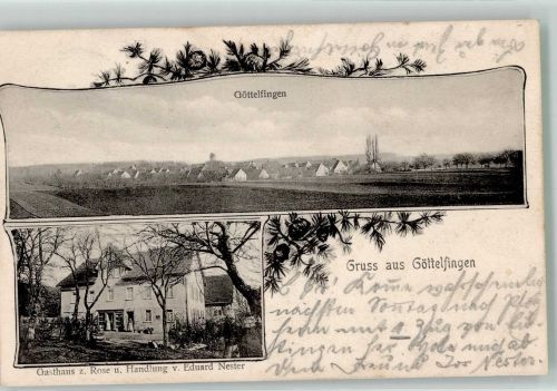 72297 W7291 Göttelfingen , Kr Freudenstadt 1907 - Gasthaus zur Rose