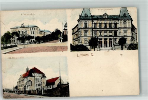 09212 O9102 Limbach-Oberfrohna 1925 Gebrauchsspuren Bürgerschule 1 bis 3 Erh. II-Reißnageleinstiche