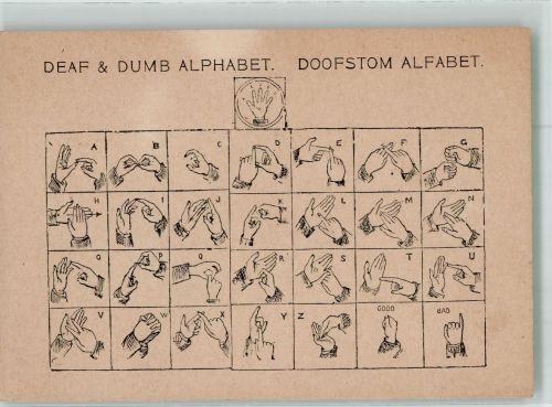 Taubstummen Alphabet Taubheit