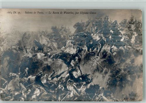 1909 Künstlerkarte sign. Checa Ulpiano Die Schlacht