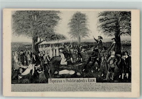 Hinrichtung v. Kuttenberger Bergleuten in Podiebrad 1496 Mittelalter ca. 6. -15. Jahrhundert, unsortiert Künstlerkarte