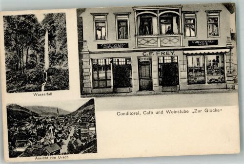 72574 W7432 Urach Bad Urach - Cafe-Weinstube Zur Glocke Uracher Wasserfall