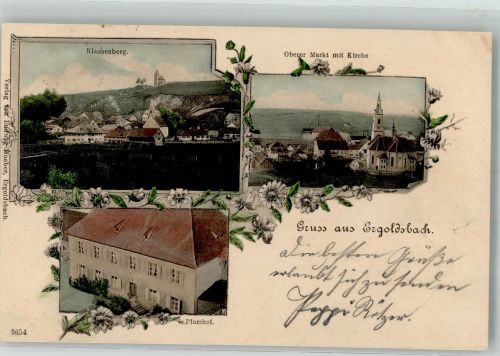 84061 W8305 Ergoldsbach 1902 - Klausenberg Oberer Markt Kirche Pfarrhof