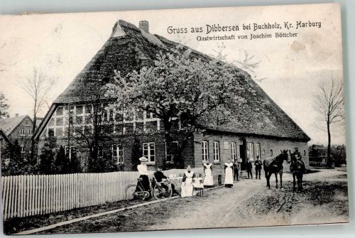 21244 W2110 Dibbersen , Kr Harburg - Gasthaus Böttcher Fahrrad Pferde Bedienungen