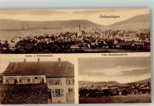 78244 W7702 Gottmadingen - Gasthaus zur Friedenslinde Maschinenfabrik Fahr