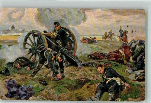 Gefecht von Chateaudun 18.10.1870 Artillerie WK I 1915 Künstlerkarte