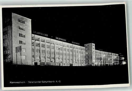 70806 W7014 Kornwestheim Foto AK Salamander-Schuhfabrik AG Nachtaufnahme
