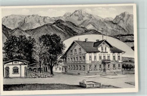 86984 W8921 Prem , Oberbay - Gasthaus zum bayer. Löwen Dorfbrunnen