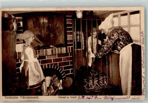 W5650 Wald Deutscher Märchenwald Illertaler Tier- und Vergnügungspark Hänsel und Gretel 1934 Foto AK