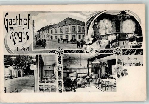 04565 O7208 Regis-Breitingen - Gasthaus Regis Gaststube Saal Speisezimmer Bahnpost Leipzig