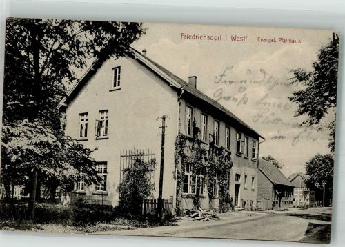 33330 W4830 Friedrichsdorf , Westf 1914 - Ev. Pfarrhaus