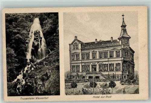 98599 O6083 Brotterode - Trusentaler Wasserfall Hirsch Hotel zur Post