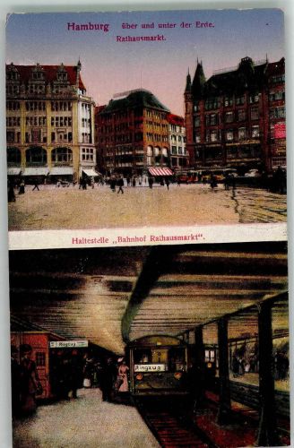 20095 W2000 Hamburg - Rathausmarkt U-Bahnhaltestelle Bahnhof Rathausmarkt