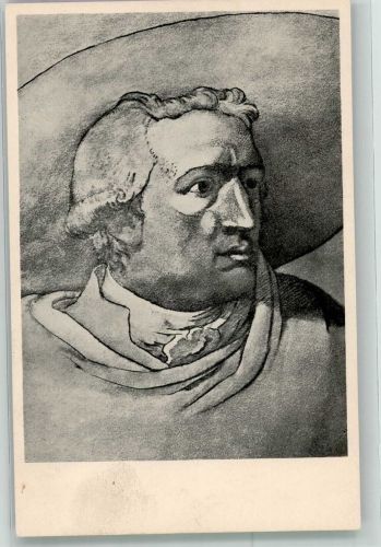 sign. Tischbein, Wilhelm Skizze Der Komponist in der Campagna Goethe Künstlerkarte
