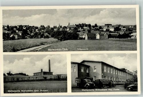 95119 W8674 Marlesreuth - Mech. Wollweberei Gebr. Munzert Mech. Wollweberei Funke LKW's VW Käfer