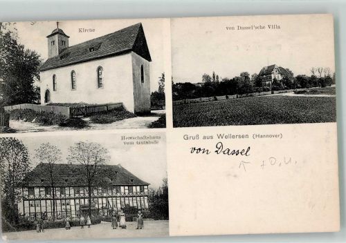 37586 W3354 Wellersen 1903 - Die von Dassel'sche Villa Gutshof Herrschaftshaus