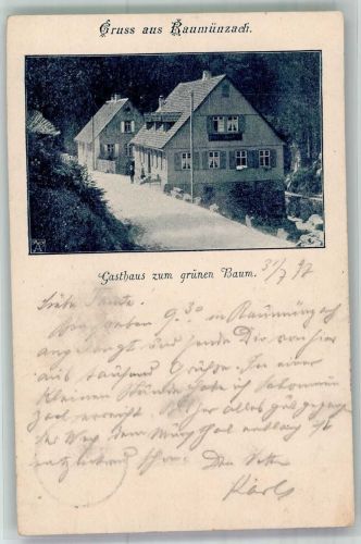 76596 W7564 Raumünzach 1897 - Gasthaus zum grünen Baum