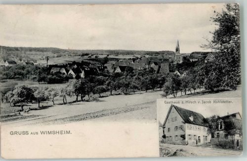 71299 W7251 Wimsheim 1907 - Gasthaus zum Hirsch