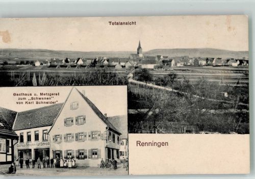 71272 W7253 Renningen 1915 - Gasthaus zum Schwanen