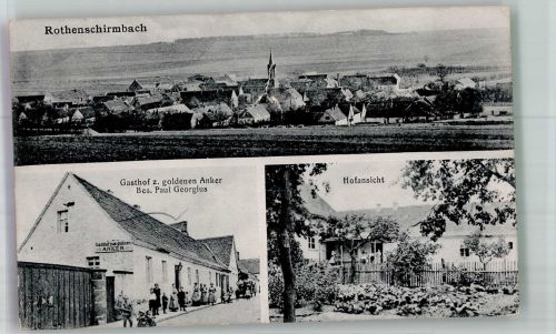 06295 O4251 Rothenschirmbach 1918 - Gasthaus zum goldenen Anker Hofansicht