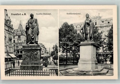 W6000 Frankfurt am Main Goethe- und Schillerdenkmal Schiller