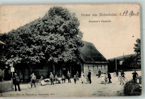 24254 W2301 Rotenhahn 1916 - Gasthaus Bracker Radfahrer