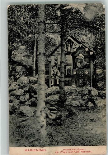 Marianske Lazne Marienbad Hexenhaus am Weg zum Cafe Rübezahl Verlag Hermann Seibt 423 Hänsel und Gretel 1911