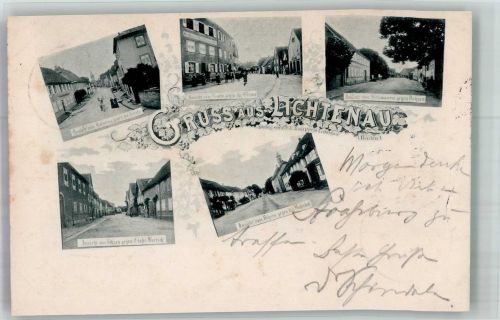 77839 W7585 Lichtenau , Baden 1898 - Dorfstrassen Gasthäuser Am Ochsen Am Lamm Am Schwanen