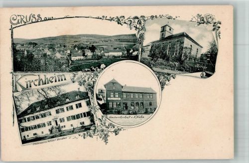 36275 W6437 Kirchheim , Hess - Schloss Gasthaus Nuhn Kirche
