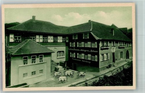 76596 W7564 Langenbrand , Murgtal Foto AK Gasthaus-Metzgerei zum Ochsen