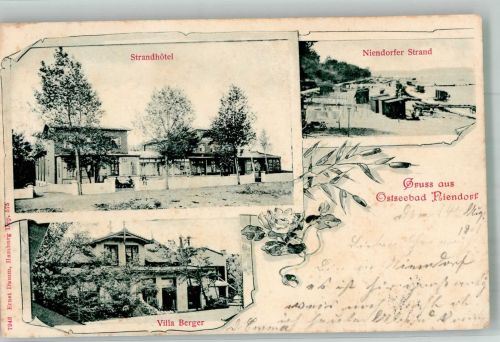 23669 W2408 Niendorf , Ostsee 1901 - Strandhotel Villa Berger Niendorfer Strand Sammlung Hamburgensten-Meyer