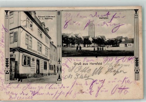 36251 W6430 Bad Hersfeld - Bierbrauerei Steinweg Marktplatz Feldpost