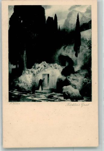 sign. Keller Böcklin's Grab Verlag Hermann A. Wiechmann No. 266 Böcklin, A. Künstlerkarte