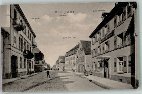 77815 W7580 Bühl , Baden - Oberstadt Dorfstrasse Gasthaus zur Krone Gasthaus zum Badischen Hof Gasthaus zum Sternen