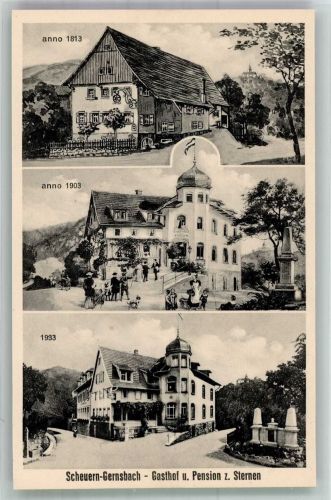 76593 W7562 Scheuern - Gasthaus zum Sternen anno 1813 und 1903 und 1933