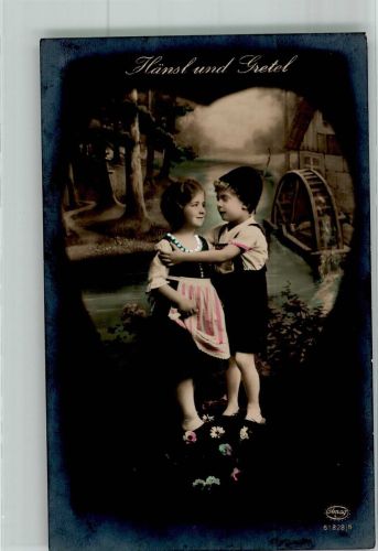 Szene aus dem Märchen der Brüder Grimm Kinderpoesie Wassermühle Amag 61828/6 Hänsel und Gretel 1925