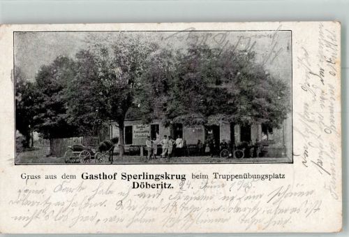 14727 O1831 Döberitz 1905 Foto AK Gasthaus Sperlingskrug