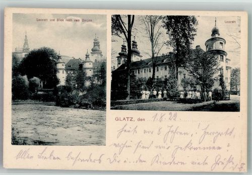 Glatz Klodzko 1922 Foto AK Krankenhaus Lazarett