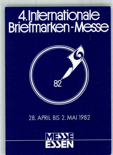 W4300 Essen , Ruhr 4. Internationale Briefmarken-Messe Philatelistentag 1982 Werbe AK