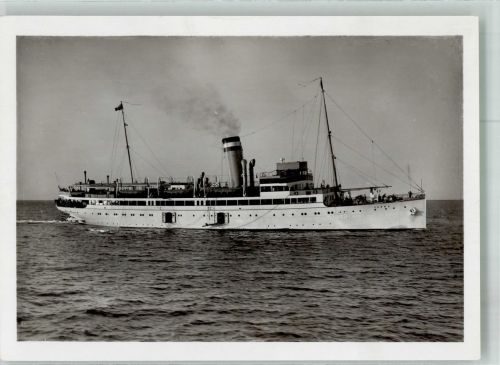 Turbinen-Schnelldampfer Cobra Bordstempel Hapag Lloyd 1933 Foto AK