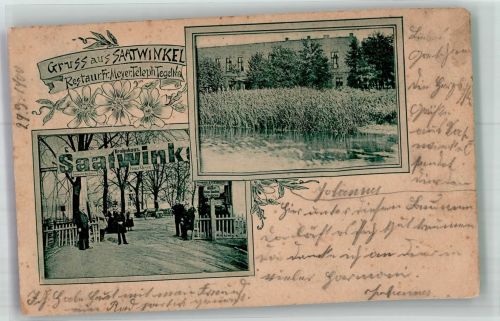 10115 W1000 Tegel 1900 - Gasthaus Saatwinkel Garten Stauchung