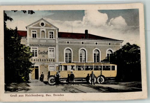 01468 O8101 Reichenberg b Dresden Foto AK Gasthaus zu Reichenberg Postbus
