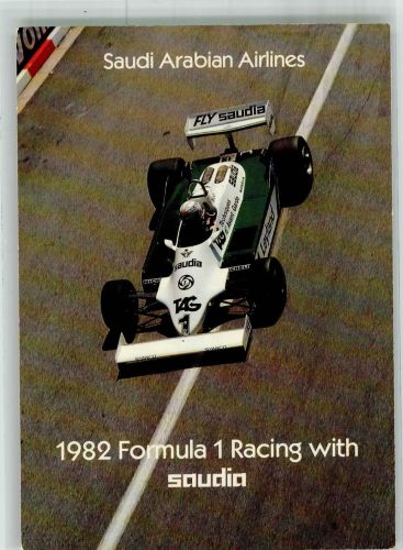 Formel 1 Rennauto mit Werbung der Saudi Arabian Airlines Motorsport Werbe AK