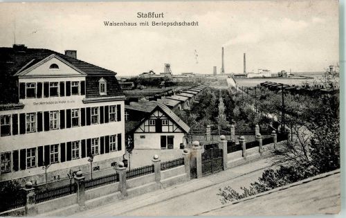 O3250 Staßfurt Waisenhaus Berlepschschacht Bergbau 1926