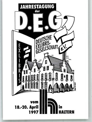 45721 W4358 Haltern , Westf 1997 Werbe AK Jahrestagung der Deutschen Exlibris-Gesellschaft